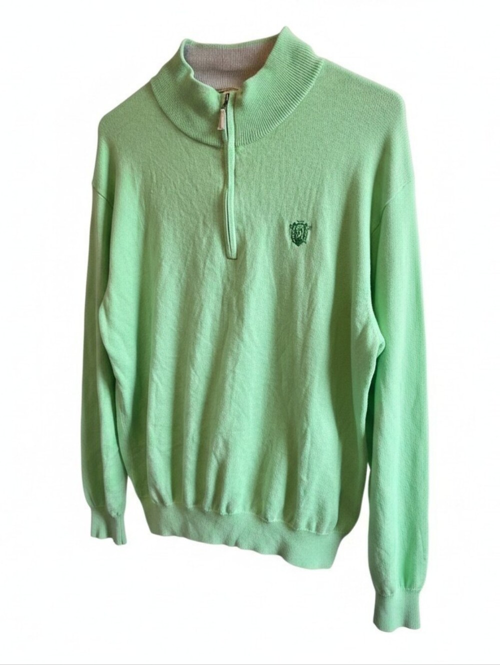 Peter Millar Mint Green Quarter-Zip Sweater